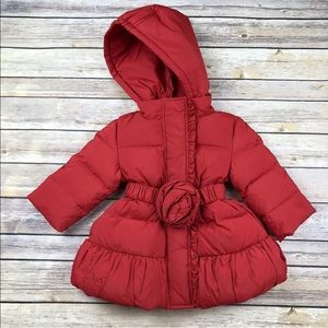 Kate Spade Baby Red Down Puffer Jacket Coat Warm